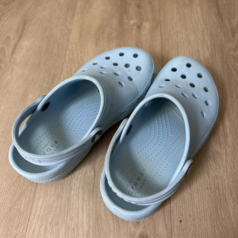 Girls Light Blue Crocs